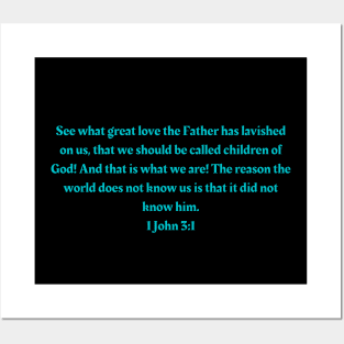 Bible Verse 1 John 3:1 Posters and Art